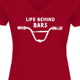 thumbnail image 4 of Inktastic Life Behind Bars BMX Women's V-Neck T-Shirt, 4 of 5