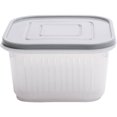 thumbnail image 1 of Caja de drenaje sellada creativa, contenedor de almacenamiento de drenaje para frutas y verduras, refrigerador de cocina, 3 uds., 1 of 5