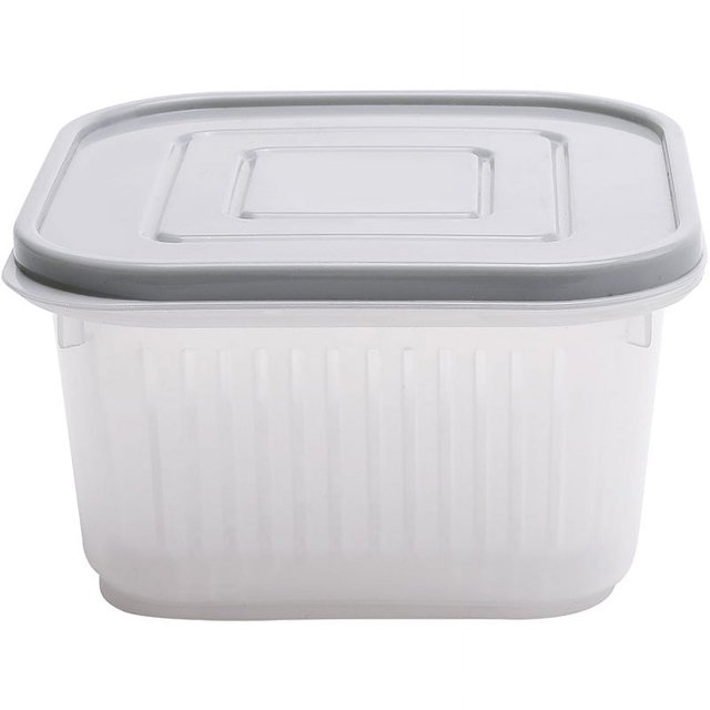 Caja de drenaje sellada creativa, contenedor de almacenamiento de drenaje para frutas y verduras, refrigerador de cocina, 3 uds.