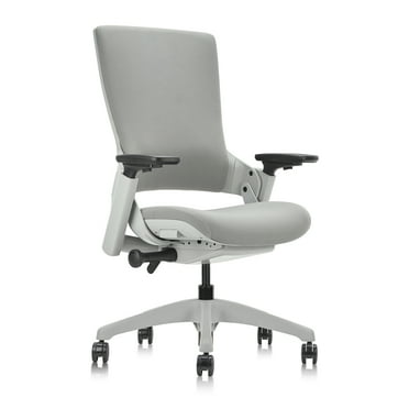 Furniture of America Inek 23.6 in Executive Chair with Adjustable Height & Swivel, 225 lb. Capacity, Gray