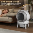 thumbnail image 3 of HLR 70L Smart Automatic Self-Cleaning Cat Litter Box, APP Control/Integrated Safety Protection, Cat Ears Design, White, 3 of 11