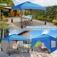 thumbnail image 2 of Ainfox 8x8 Ft One-Push Vented Pop up Canopy Tents with Sidewalls,Instant Outdoor Shade Gazebos with Weighted Sandbags,Blue, 2 of 7