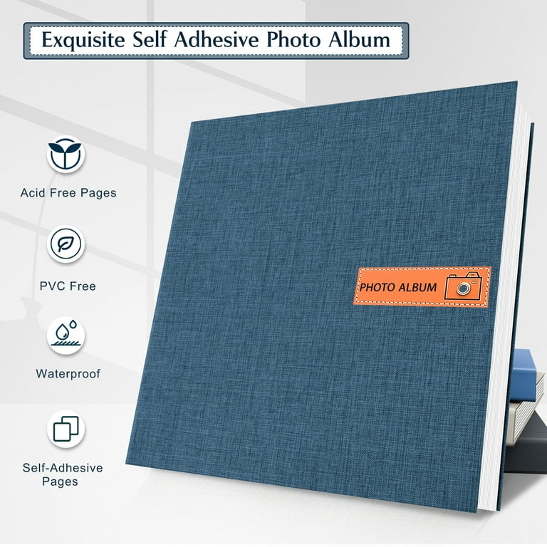 L 60 Pages Large Photo Album Self Adhesive Photo Album with Pen