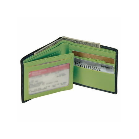 Men's Bifold Wallet With Double ID Flap in Genuine Leather