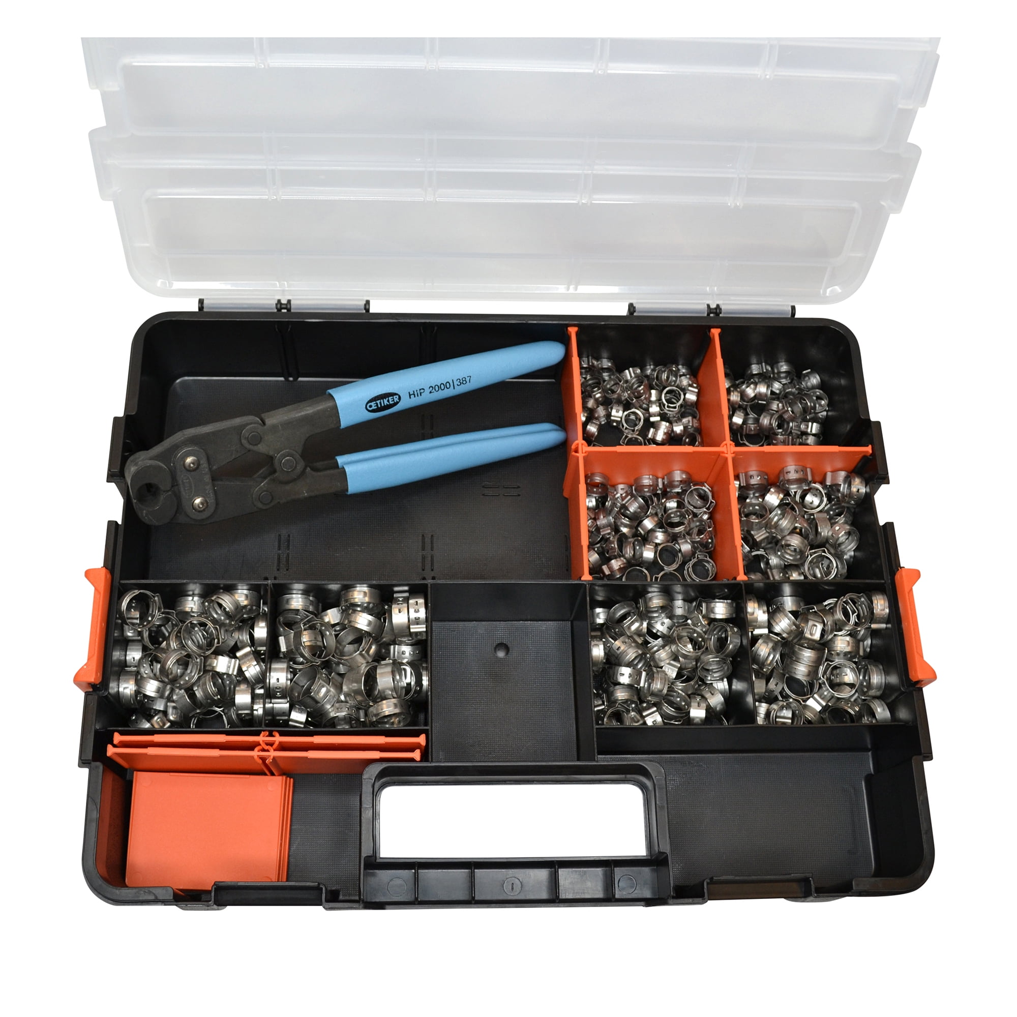 Oetiker StepLess® Clamp Kit 400 Clamps Covering an Inner Diameter Clamp