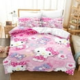 thumbnail image 3 of Cartoon Cute Hello Kitty Love Bedding Set Pillowcase Anime Bedclothes 3D Printed Quilt Cover Duvet Cover Baby Kids Child RJ, 3 of 6