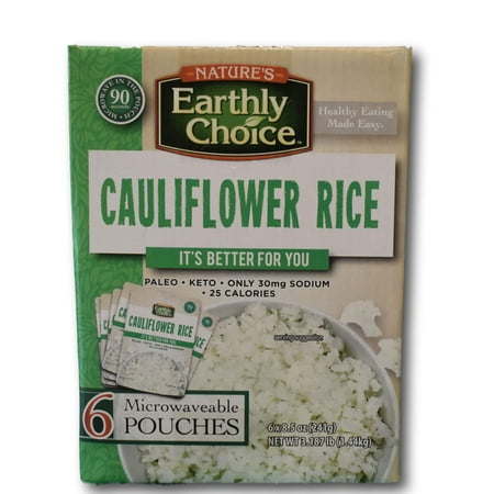 Nature's Earthly Choice Cauliflower Rice- 6 Pouches (6 x