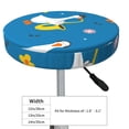 thumbnail image 4 of Fotbe Cartoon Goose Stool Covers Round,Waterproof Round Bar Stool Covers Bar Chair Covers Washable Stool Cushion Slipcover for 12-14 Inch Chair-14 inch, 4 of 7