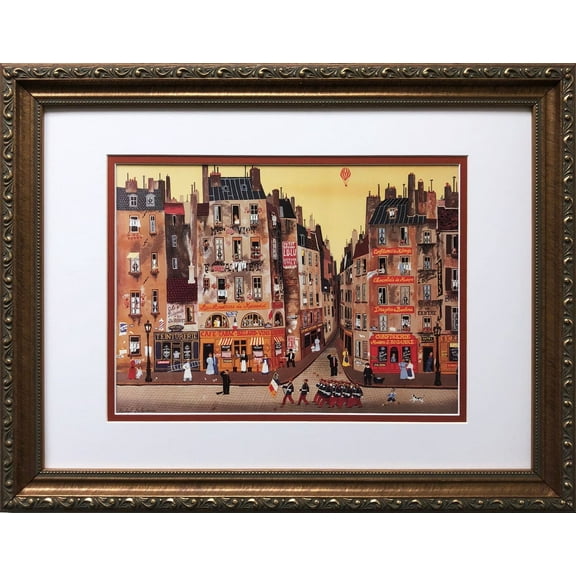 Michel Delacroix "Parade" CUSTOM FRAMED Primitive Art Generic