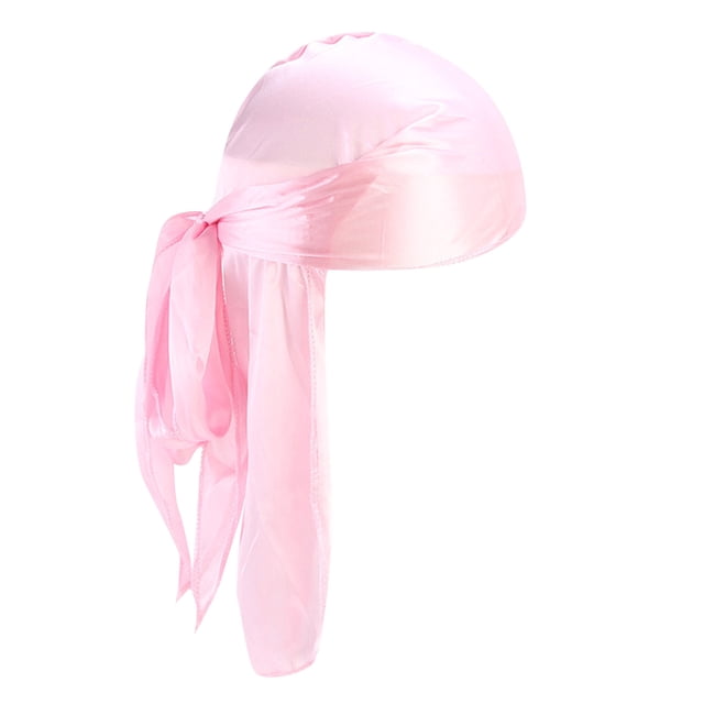Zmoon Turban Unisexe Imitation Soie à Longue Queue