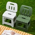 thumbnail image 3 of Small Folding Stool, Portable Heavy Duty PP Plastic Stable Folding Step Stool, Support Up to 300 Lbs, Non Slip Handle for Easy Folding, Stepping Stool for Kitchen, Picnics, Camping, 3 of 7