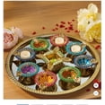 thumbnail image 6 of Diwali Diya Decorative Brass Bowls Set, 10 Pieces, Multi-Color, 6 of 6