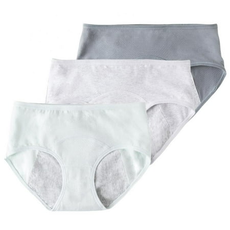 

Women Panties Female Brief Menstrual Period Leak-Proof Briefs Full Coverage Panties Mid-Rise Stretch UnderPants Pregnant Maternity Nursing Panties 3pcs