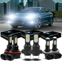 H7 Headlights for 2013-2016 Hyundai Elantra 6500K White H7 H11 High/ Low Beam 881 Fog light Bulbs,6pc