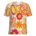 thumbnail image 5 of Nostalgic Vintage Floral Women's Short Sleeve Tops Casual Blouses T Shirt, 5 of 6