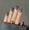 A1, variant on YTTAL Buy 2 Get 1 Free Press On Nails - Short Square Black French Cat Eye Fake Nails, 24Pcs Glossy Dark Brown Glue On Nails for Women