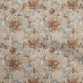 thumbnail image 1 of oneOone Velvet Brown Fabric Floral Retro Craft Projects Decor Fabric Printed By The Yard 58 Inch Wide, 1 of 5
