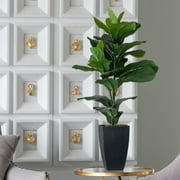 A&B Home 35 Artificial Fiddle Leaf Tree with Planter