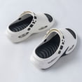thumbnail image 3 of Platform Sandals for Men Lightweight Open Toe Clogs Air Cushion Adjustable Strap Non Slip Walking Slippers White Size 6-6.5, 3 of 5