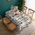 thumbnail image 2 of Happy Father''s Day Tablecloth Rectangular 60*84 Inch Necktie Moustache Wrist Watch Table Cloth for Table, Waterproof Fabric Farmhouse Father Day Tablecloths Decoration Gifts, 2 of 5