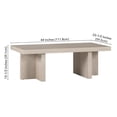 thumbnail image 5 of Evelyn&Zoe Dimitra 44" Wide Rectangular Coffee Table, Alder White, 5 of 7