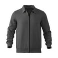 thumbnail image 5 of Mlzmgr Cardigans for Men Full Zip Collared Neck Long Sleeve Mens Business Casual Work Shirts Solid Color, 5 of 9