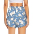 thumbnail image 4 of Uemuo Funny Chicken Pattern Women's Athletic Shorts High Waisted Running Shorts with Liner Pockets Gym Elastic Workout Shorts-Small, 4 of 9