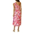 thumbnail image 5 of Aunavey Women Summer One-Shoulder Sleeveless Smocked Dress Flowy Tiered Beach Swing Long Dress, 5 of 8