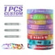 thumbnail image 2 of 1 pulsera de silicona personalizada de varios colores con grabado en relieve, pulseras con identificación SOS grabadas para niños perdidos, 2 of 5