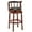 Black - H 29.5'', variant on S-HOME Cow Top Leather Bar Stool 26.5 Inch Height Solid Wood Frame 360 Degree Swivel Chair for Kitchen