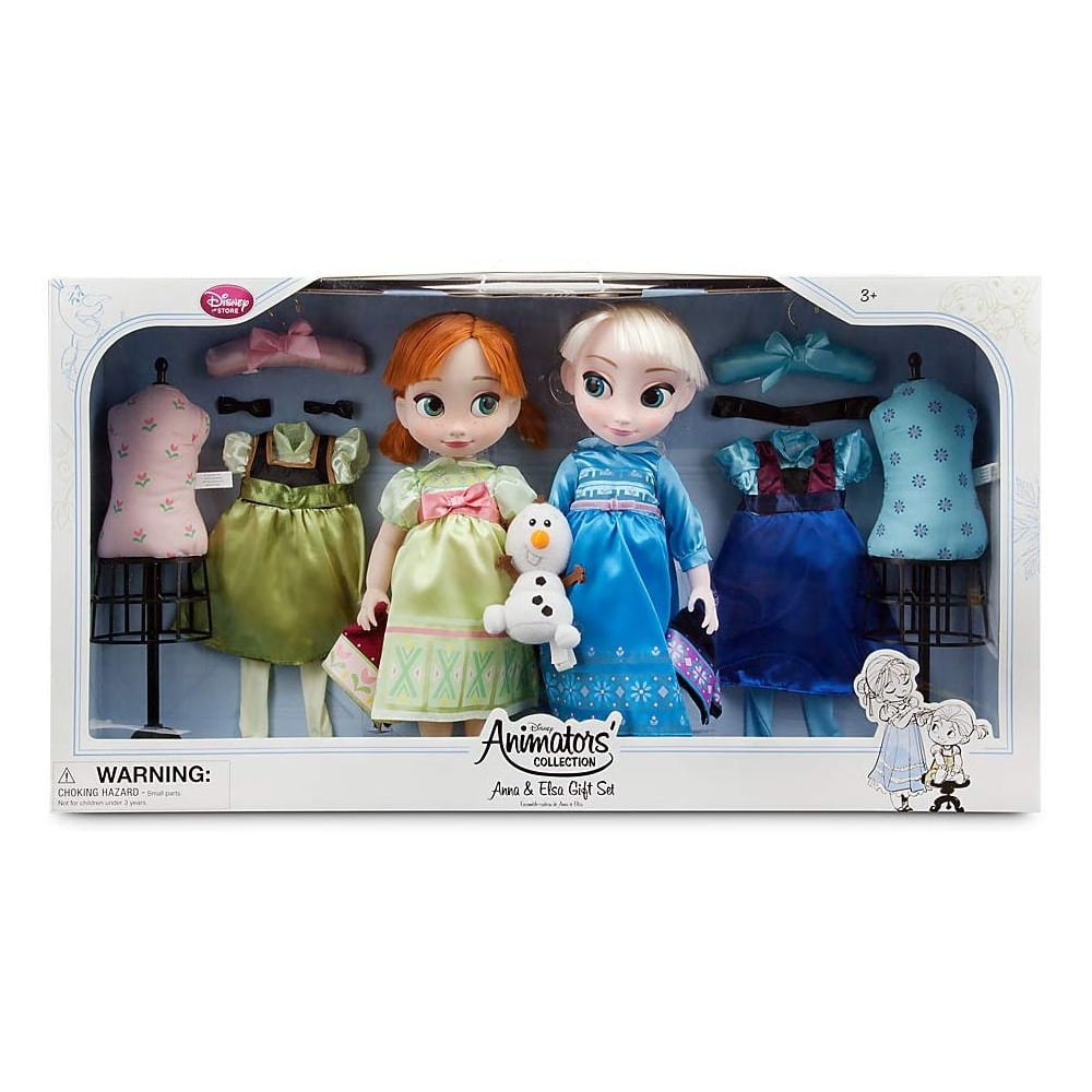 Disney Store Frozen Anna and Elsa Animators Collection Dolls Deluxe 2015 Set  - Walmart.com