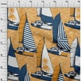 thumbnail image 3 of oneOone Polyester Spandex Mustard Yellow Fabric Nautical Sewing Fabric By The Yard Printed Diy Clothing Sewing Supplies 56 Inch Wide, 3 of 6
