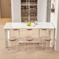 thumbnail image 3 of Folding Waterproof Dining Table Extendable Sticker Camping Nordic Dining Table Living Room Italy Table A Manger Home Furniture My Lux Decor Round, 3 of 24