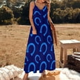 thumbnail image 3 of Kentucky Derby Pattern Sleeveless Dress Loose Women's Dress Dresses Luxury Evening Dresses, 3 of 9