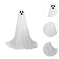 thumbnail image 2 of Fantasma de pie aterrador iluminado de tela blanca Decoración de Halloween para exteriores Fácil de montar Durabilidad Grande, 2 of 9