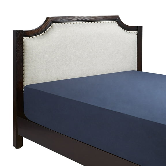 Mainstays Dark Blue Fitted Sheet, Queen