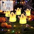 thumbnail image 2 of Halloween Solar Pumpkin Spectre Garden Lights Plastic Stake 10.8 in 8 Modes & Waterproof for Outdoor Courtyard Garden Yard Walkway Yard Patio Decor by MPOISVA, 2 of 9