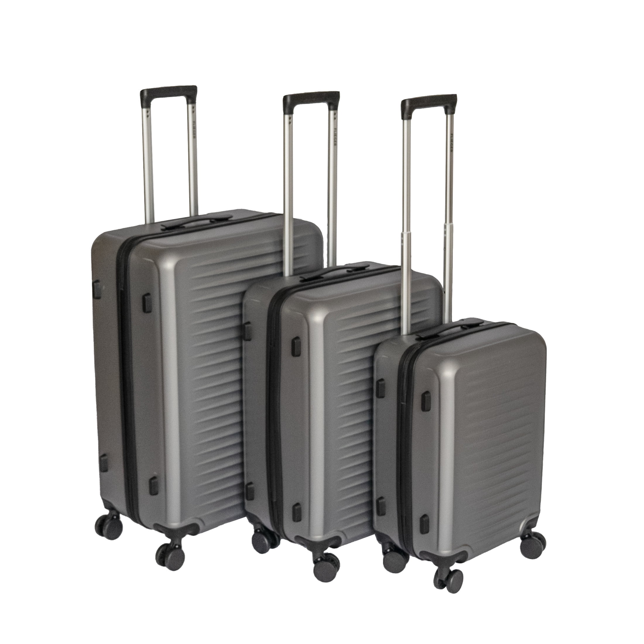Noble House 3-Piece 20"/24"/28" Hard Shell Spinner Luggage Set, Lightweight Suitcases with Combination Locks, Gray