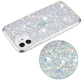 thumbnail image 4 of for iPhone 11 Glitter Case, Cute Bling Sparkle Shiny Slim Soft Silicone Reflective Clear TPU Bumper Women Girls Shockproof Protective Phone Case for iPhone 11, White, 4 of 6