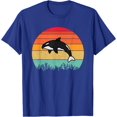 thumbnail image 1 of Retro Sunset Cute Orca Whale Shirt Environmental Ocean Lover Shirt Whale Lovers Tee Whale Animal Lover Gift Marine Life Nature Ocean Tshirt, 1 of 1