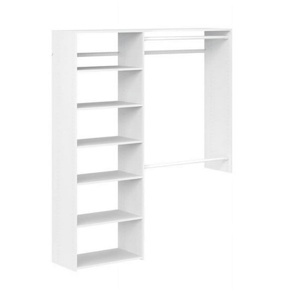 The Stow PH77-WH 3-5 ft. Wide Deluxe Plus Shelving Closet Kit, White