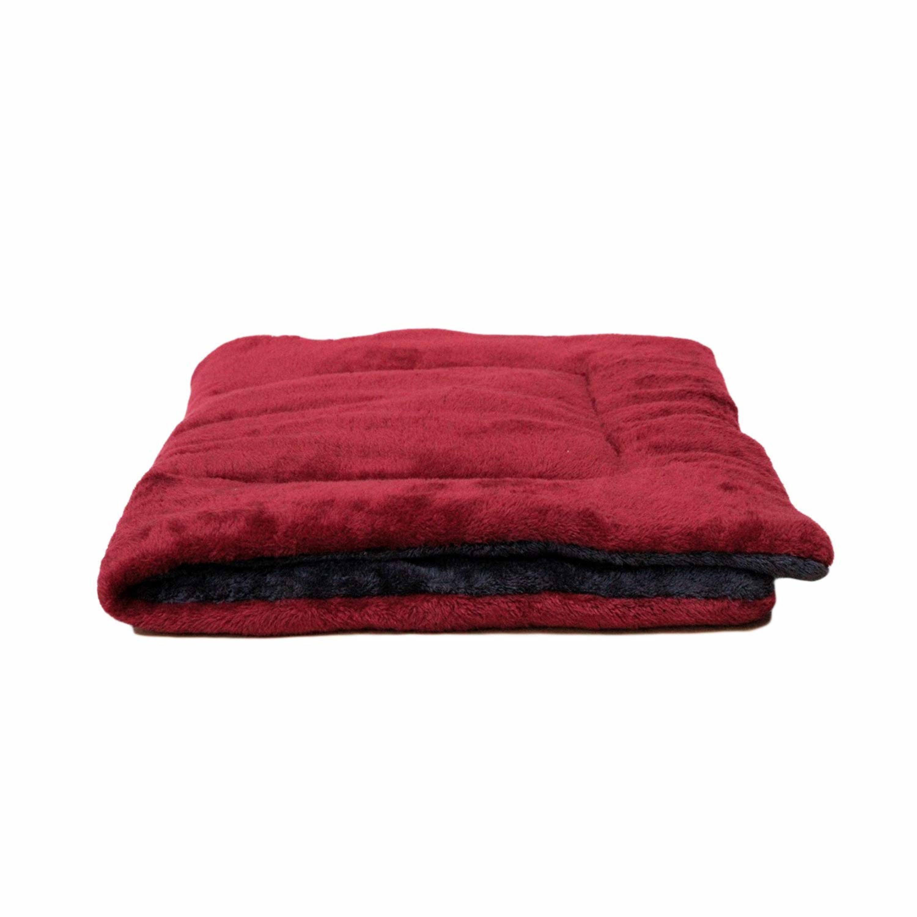 Downtown Pet Supply Dog Crate Mat, Washable Dog Bed, Maroon/Charcoal, XL
