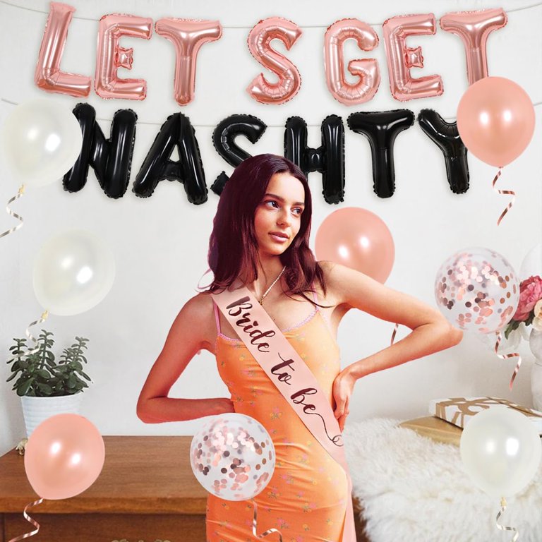 GLASNES Hot Girl Bday Banner Glitter Hot Pink Birthday Party Decorations Happy Birthday Banner Photo Backdrop 21st, 30th Birthday Supplies For Women