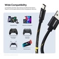 thumbnail image 6 of Powertek Marble 6ft USB-A to USB-C Cable, Black & Gold, Silicone Marble Print Design, Fast Charging Cable with Smooth Data Transfer, 6 of 7