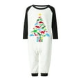 thumbnail image 2 of Family Matching Christmas Pajamas, Cartoon Dinosaur Print Long Sleeved Tops+Plaid Pattern Trousers Sleepwear, 2 of 9