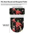 thumbnail image 6 of SEANATIVE Mushroom Toilet Tank Lid Cover Fabric Lid Covers Dust Splash Resistant Toilet Decor, Stays in Place Toilet Protector Bath Room Bowl Lids Covers Set of 2 Aesthetic Toilet Lid Dust Cover, 6 of 7