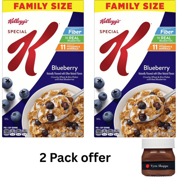 Kellogg's Special K Blueberry Breakfast Cereal, Good Source of Fiber, 15.5 oz