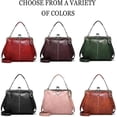 thumbnail image 4 of 2026 New Elegant Waterproof Women's Leather Kiss-Lock Tote Handbag, Vintage Crossbody Bag for Daily Use, 4 of 6