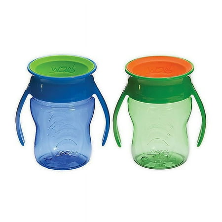 UPC: 0857689007895 | Wow Cup for Baby 2-Pack 7 oz. Tritan Plastic Sippy Cup in Blue/Green