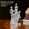 thumbnail image 3 of Silver Finish Romantic Couple Showpiece | Love Statue for Engagement, Wedding, Valentine Gifts | Home Decor Romantic Couple Statue with Stairs| Ideal Gift for Anniversary, Birthday, Valentine's Day, 3 of 5